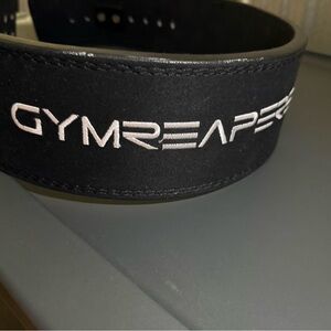 Black Gymreaper Weightlifting Belt Durable Fitness Accessory